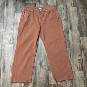 Forever 21 Wide Leg 100% Cotton Jeans Women’s Size 14 Rust Orange